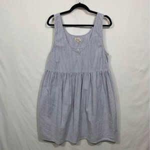 WOMANS BRIXTON brand swimsuit cover/sundress. 100% cotton. Blue/white. Size XL.